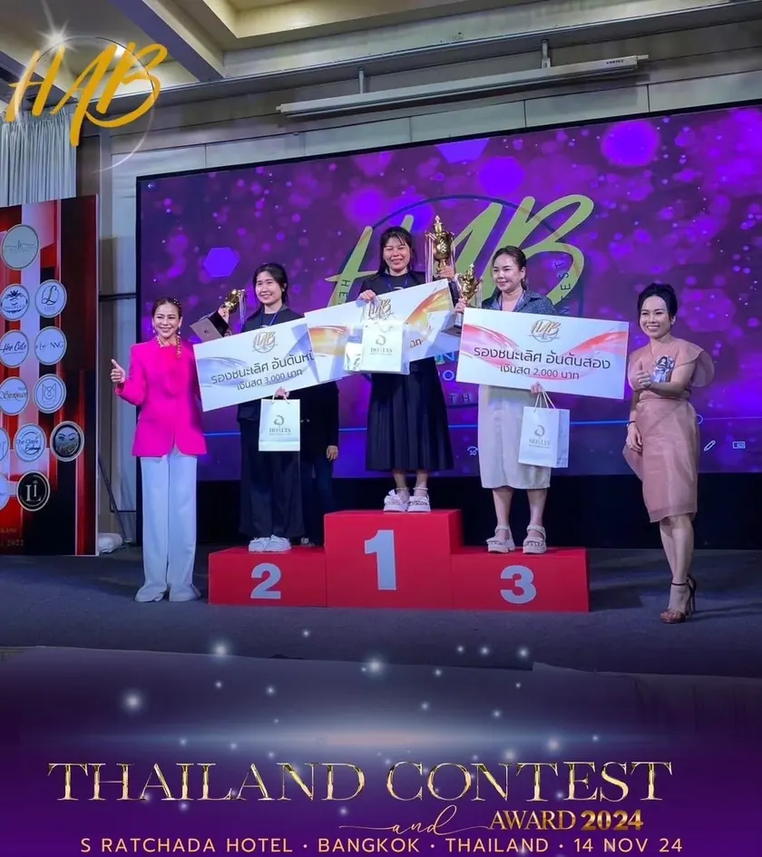 The winners’ podium at the HAB Thailand Contest