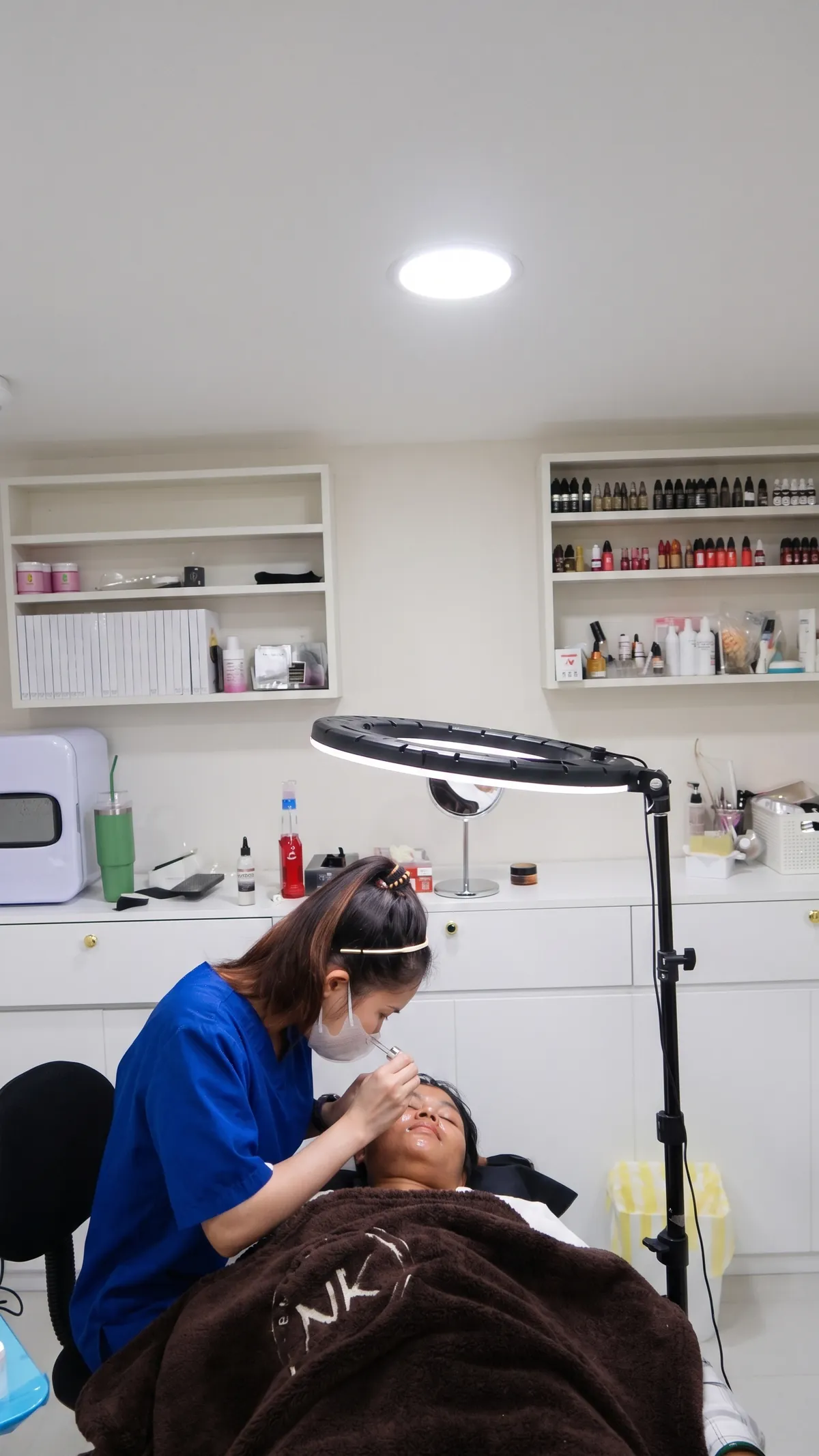A lash appointment in progress at NK Beauty Kathu