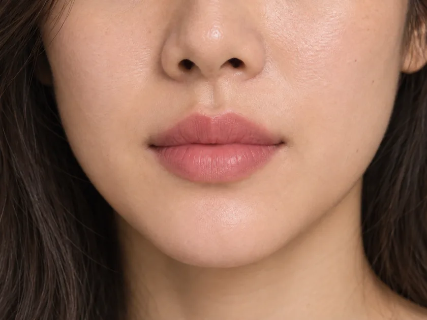 Lips after a lip tint treatment