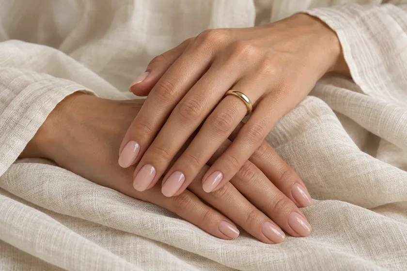 A manicured hand