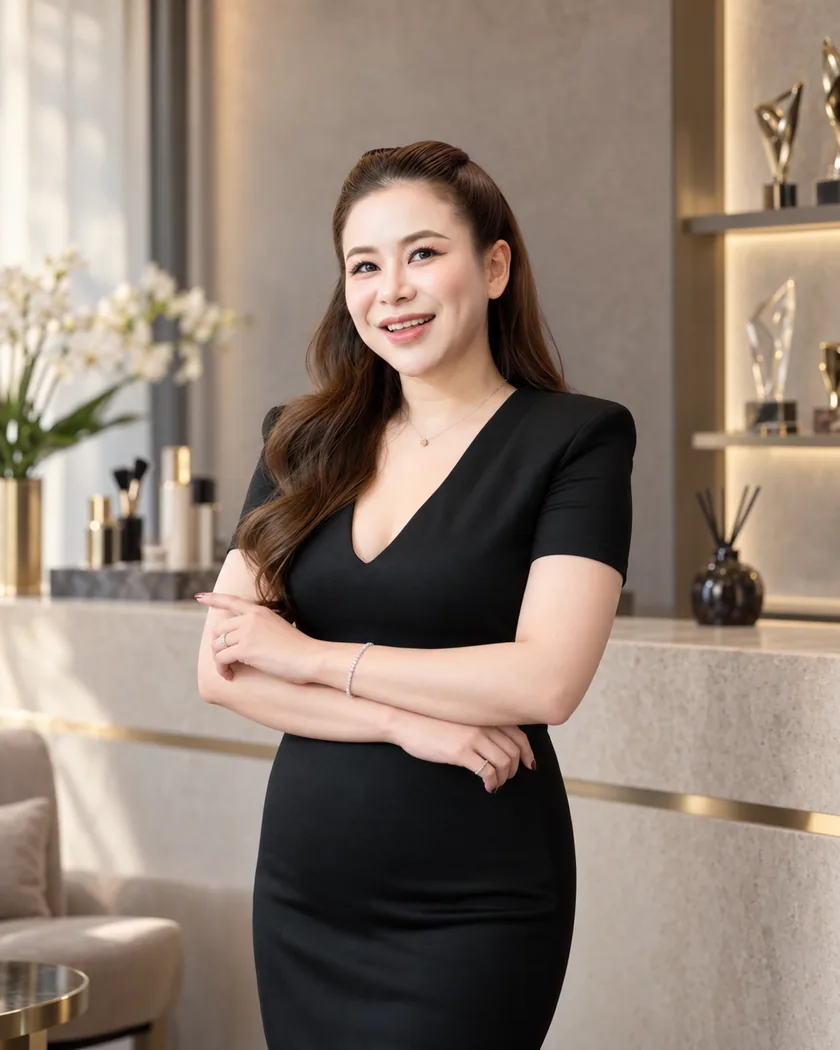 Master Gift, founder of NK Beauty, in the studio