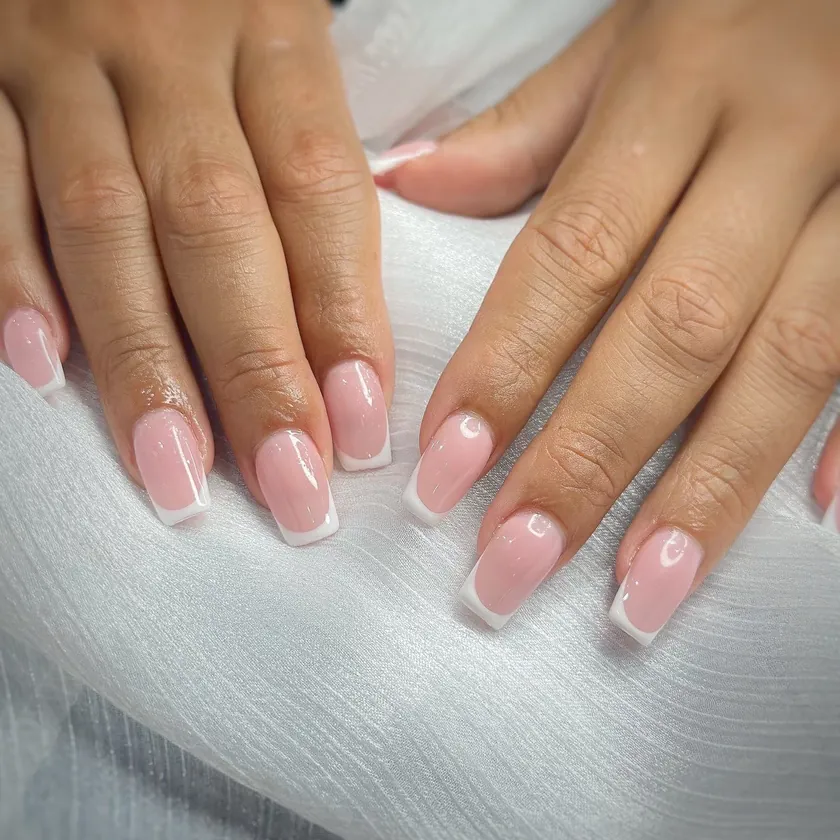 Nail work at NK Beauty: Soft natural French ombre