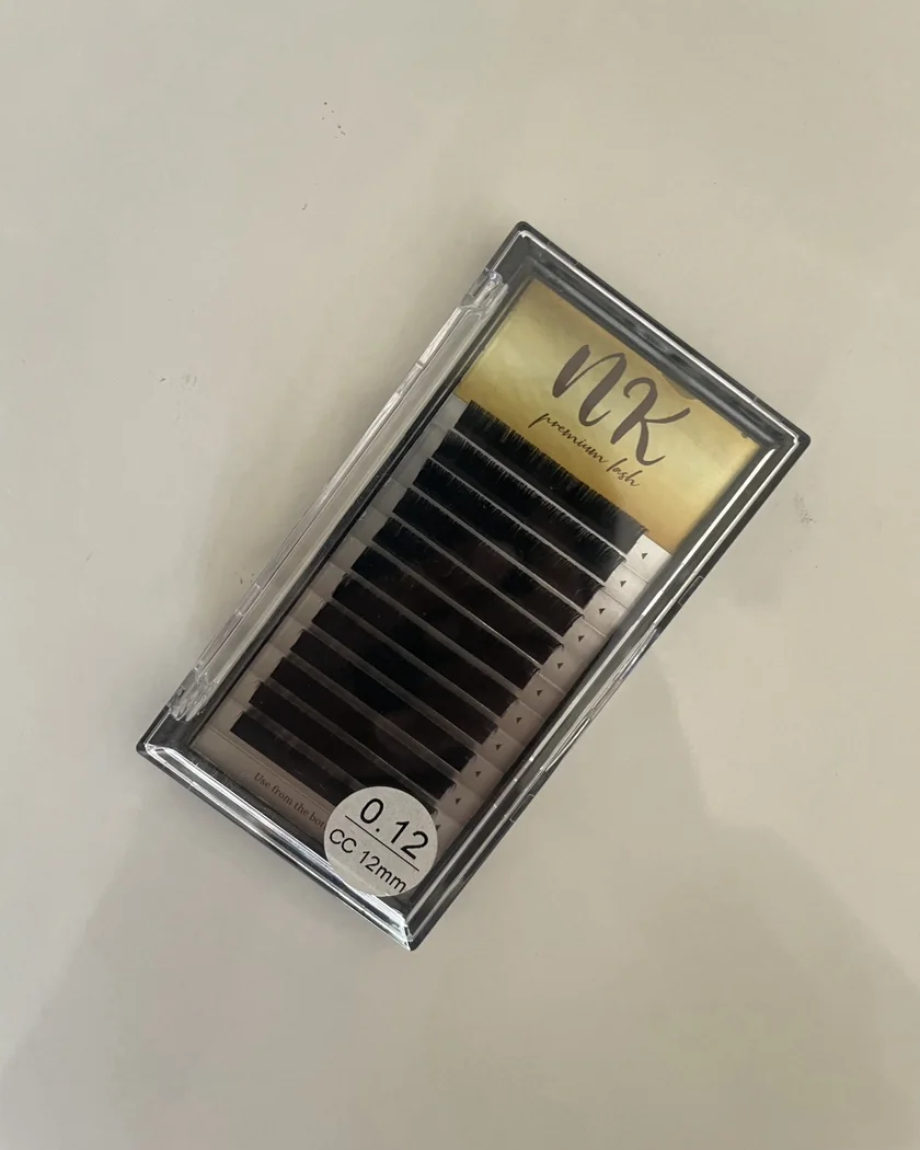 NK Premium Lash tray, 0.12 mm CC curl, 12 mm