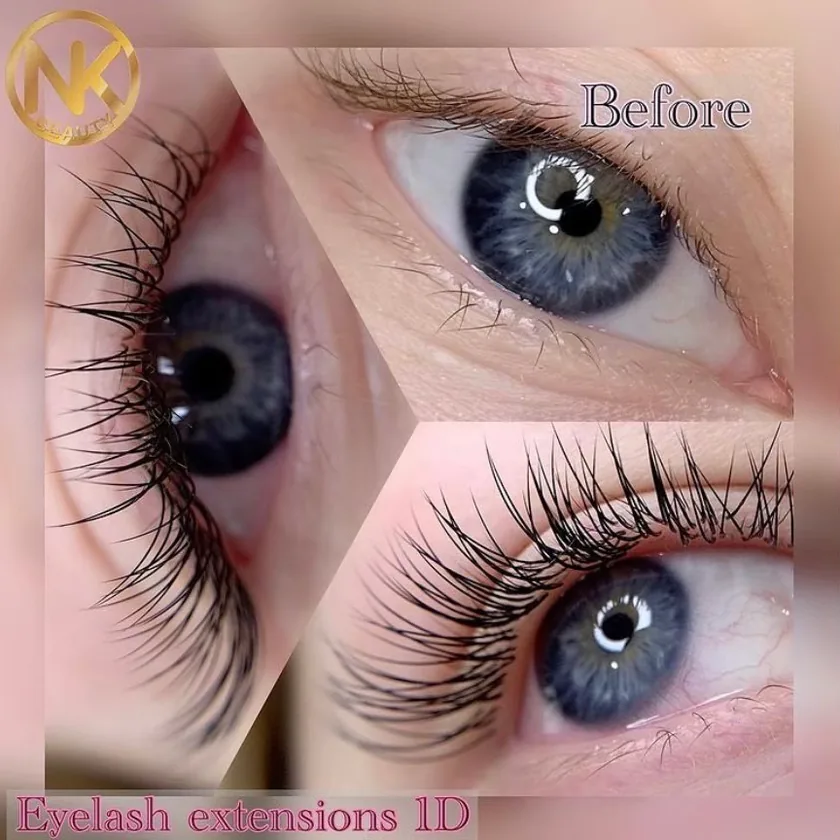 1D lash extensions by NK Beauty