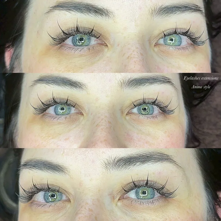 Anime Style lash extensions by NK Beauty