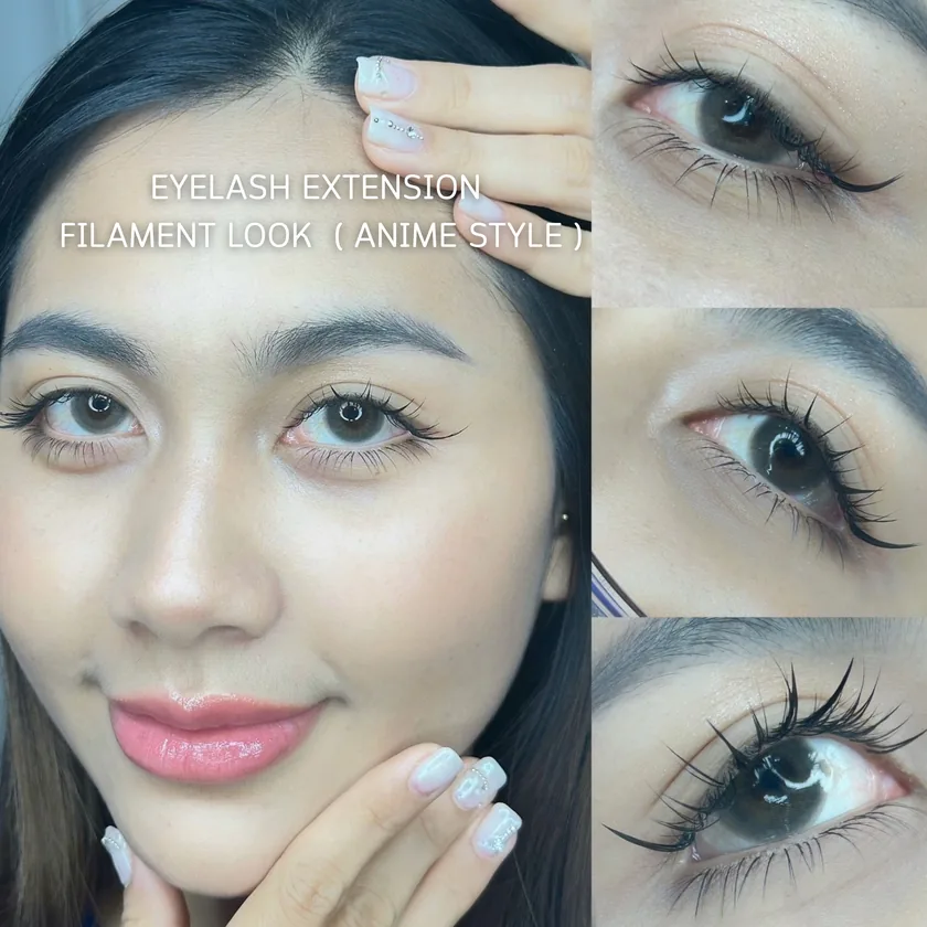 Filament Look lash extensions by NK Beauty