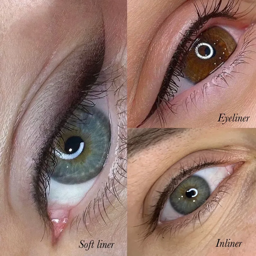 Three permanent eyeliner styles by NK Beauty